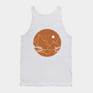 minimalist boho mountains design Tank Top